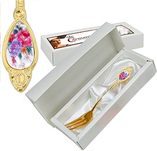 Carmani - Shabby Chic Ceramic Handled Pastry Forks