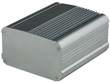 Eightwood Aluminium-Projektgehäuse, elektronisches Gehäuse für PCB-Leiterplatten, DIY- 11 x 9,5 x 5,5 cm (LWH) Schiebedeckel mit vormontierter Extrusionskaste.