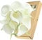FiveSeasonStuff 10 Stems Real Touch Calla Lilies Artificial Flower Bouquet, Perfect Wedding, Bridal, Party, Home Office Décor DIY (White & White Pistil)