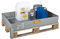 CEMO 5114 GFK-Auffangwanne mit Arretierung Nocken, grau, 150 L