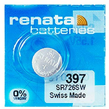 1.55 Volt Watch Battery 397 Replaces SR726SW by Renata
