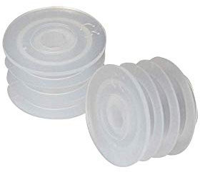 Apothecary Products Oral Syringe Adapter Plugs | Compatible with 3, 4, 6, 8 Oz Oval | 22 mm | Pack of 50