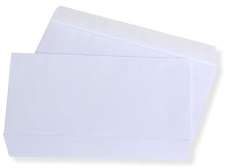 100 St. Briefumschläge DIN lang 110 x 220 mm weiß ohne Fenster Versandtaschen HK Kuvert