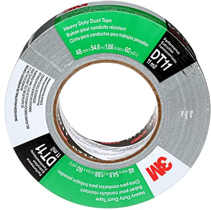 3M Schwerlast-Gewebeklebeband DT11, Silber, 48 mm x 55 m, 0.28 mm, einzeln verpackt, 48mm x 55m