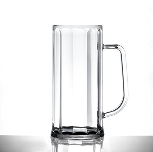Set of 6 x Virtually Unbreakable Polycarbonate Plastic 1 Pint Beer Stein, German Stein, Bavarian Tankard, Polycarbonate Beer Mug by wecansourceitltd®