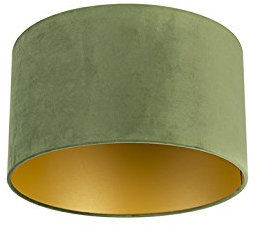 QAZQA Clásico/Antiguo Pantalla terciopelo verde/oro 35/35/20,