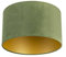 QAZQA Velourslampenschirm grün 35I35I20 mit Gold I Messingener Innenseite,