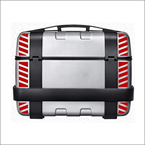 12pcs Aufkleber Reflektierende kompatibel mit SEITENKOFFER Monokey Trekker 33lt 46lt (Red)