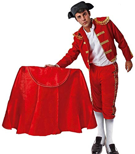 Gojoy shop- Disfraz de Torero para Hombres Carnaval (Contiene Gorro, Chaqueta, Pantalón y la Mureta de torero y Mochila de Cuerdas. Talla Unica)