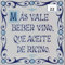 Refranero español. Refranes. Frases decorativas. Rótulos. Azulejo fabricado artesanalmente para decorar. Cerámica para colgar. Calca cerámica. TORO DEL ORO (22)