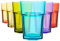 Rink Drink Coloured Highball Glasses - 365ml - Set of 6 Drinking Glasses Dishwasher Safe Highball Cups Multicolour Stackable Drinkware for Celebration, Parties
