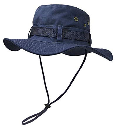 UltraKey Sonnenschutzhut mit breiter Krempe, doppelschichtig, klassischer US Kampfsport Stil Buschsch-Dschungel-Sonnenschutz für Angeln, Jagd, Camping Dunkelblau