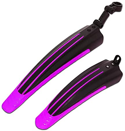 NICOLIE 2-Teilige Fahrradkotflügel Mountain Road Bike Kotflügel Vorne Hinten MTB Kotflügel Flügel Kompatibel Mit Fahrradzubehör - Lila