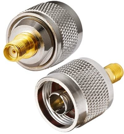 Vecys SMA Adapter N-Typ Adapter SMA Buchse auf N-Typ Stecker Adapter für Wi-Fi Antennenkabel WLAN Wireless WiFi Router (2 Stück)