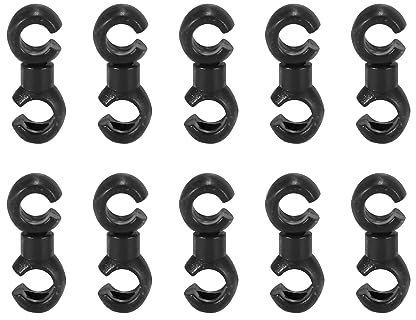 X AUTOHAUX 10pcs Mountain Bike Brake Cable Clip S Style Clamp Plastic Black