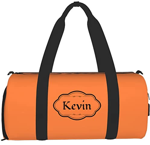 Personalisierte Name Sporttasche für Damen und Herren mit Schuhfach, Nassfach, Reisetasche Schwimmtasche Fitnesstasche Sport Gym Fitness Umhängetasche Handgepäck Weekender Bag Reise Tasche