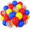 55 Pack 12 Inch Matte Blue Yellow Red Helium Balloons with Confetti Latex Balloons for Kids Baby Shower Wedding Carnival Party Decoration Supplies