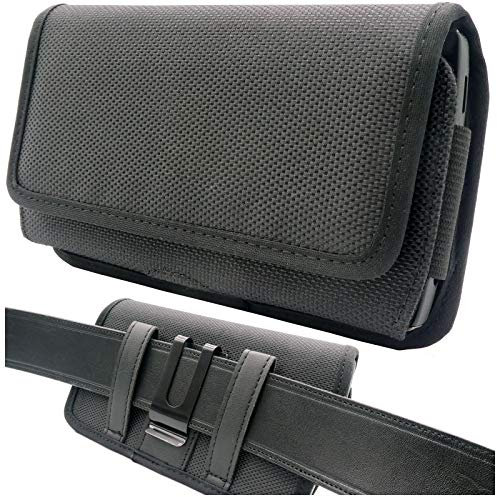 scozzi Handy Gürteltasche quer (XL) Gürtel Tasche Handytasche Handyhalterung Halterung universal zB kompatibel mit Samsung S24 S23 S22 S21 A55 A54 für iPhone 15 14 13 12 XR FE Plus Ultra Mini Lite Pro