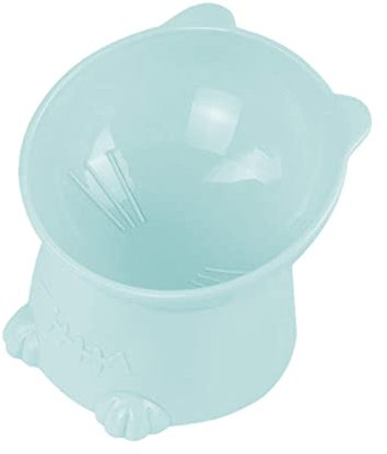 fanelod Cuenco Elevado Inclinado para Gatos,Comida para Gatos Elevado con Forma Gato | Plato para Gatos Antideslizante y antirruido, Cuenco para Gatos Que Protege la Columna Vertebral