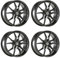 4x Schmidt Felgen Drago 8.5Jx19 ET33 5x110 SatinBlack kompatibel mit Opel Adam 5-Loch, Astra H 5-Loch, Corsa E OPC (5-Loch)