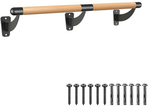 SELEWARE Ballettstange,Ballet Barre aus Holz,Ballettstange für zuhause,Die ballettstange freistehend 2,57m eignet Sich für Ballett Bewegungstraining und Stretching zu Hause oder im Studio.
