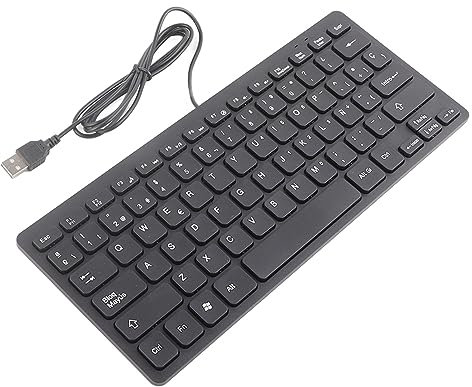 Aoutecen Teclado Teclado Portátil Mini Teclado Teclado con Cable Portátil para Escritorio para Computadora