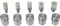 Smallterm 5 Sets Double Caps Rivets Dies(5mm/6mm/8mm/10mm/12mm)
