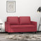 UTSRABFA Couch Wohnlandschaft Lounge Set Sofa Bed 2-Sitzer-Sofa Weinrot 120 cm Kunstleder Geeignet für Säle, Bankette, Bewirtungsräume, Kabinen