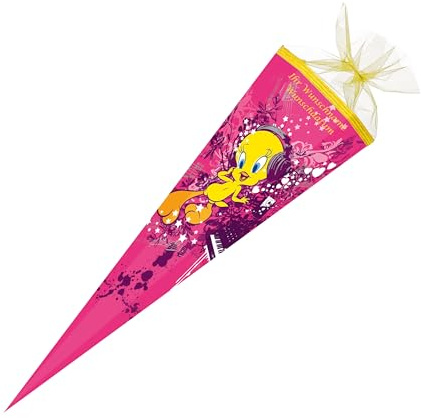 Schultüte mit Gravur / Zuckertüte / 85cm / eckig / Tweety