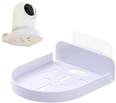Soporte de Pared Para Cámara de Seguridad Sin Taladro, Estante Pequeño Con Adhesivo Para Dormitorio, Baño - Flotante