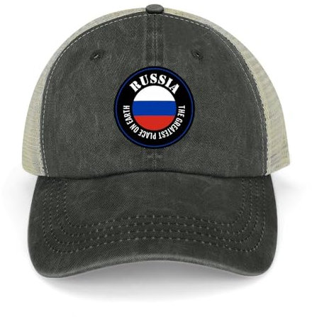 Yelolyio Outdoor Cap Herren Mesh Back Ballcap The Greatest Place On Earth Russia Cotton Caps Russia Flag Caps Baseball Caps Fishing Hats Mesh Caps Outdoor Sports Caps Schwarz, Schwarz , 1-5