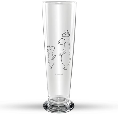 Mr. & Mrs. Panda Bierglas Bären mit Hut - Geschenk, Muttertag, Bier Glas, Bier Krug, Vorbild, Bierkrug, Schwester, Bruder, Papa, Familie, Vatertag