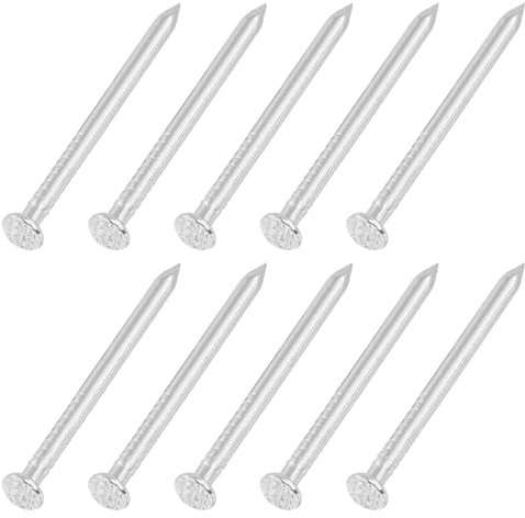 sourcing map 25 chiodi piccoli in acciaio inox 304, 3D x 3,8 cm, a testa tonda, per la lavorazione del legno e progetti fai da te, colore: bianco