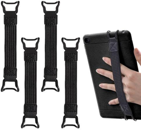 Asheyya 4 Pcs Elastic Hand Strap for Tablet, Non-slip Finger Holder Grip for Kindle Phone Etc