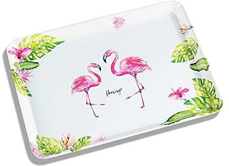 GAROEN Bandeja para Desayuno, Bandeja para Servir y Bandeja Rectangular Pintada de Resina, Bandeja para refrigerios, Bandeja para Desayuno (CS)