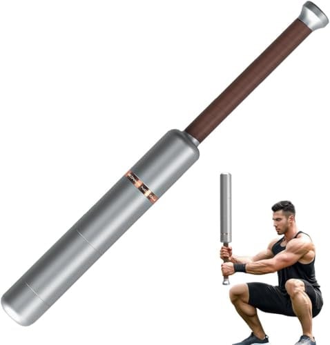 Motion Space Adjustable Macebell Clubbell for Strength Training, 6/8-in-1 Premium Steel Indian Club for Full Body, Muscles, Shoulder, Grips & Forearms Workouts to Stretching (Upgrade Silver-17.5lbs)
