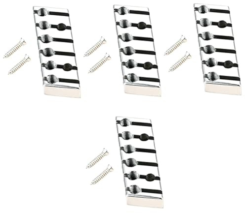 BESTonZON 4pcs Headless Guitar Locking Nut Electric Guitar Replacement Part String Fixator Replacement