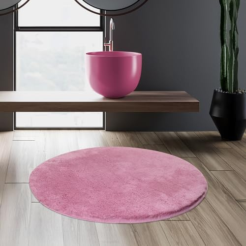 Bosdela Tappeto bagno Ø 90 cm Milky Brown (tappeti da bagno lilla, Ø 90 cm)