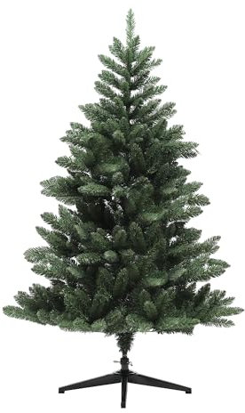 HOMCOM Künstlicher Weihnachtsbaum, 150 cm Christbaum mit 565 Spitzen, faltbar Stahlfuß, flammhemmend, für Weihnachten Deko, Indoor, Grün