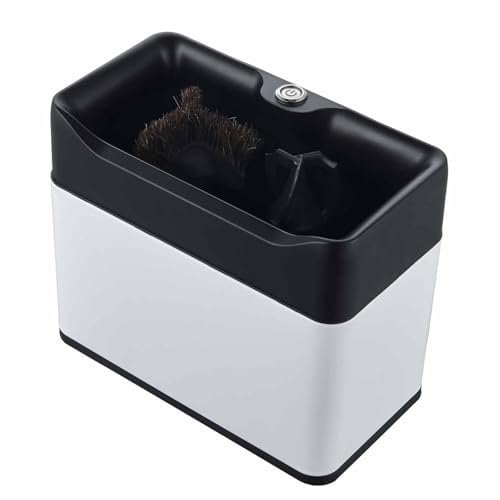 HNBYLMM Electric Portafilter Cleaning Machine Automatic Coffee Grounds Cleaning Machine Barista Cleaning Tools with 3 Scrapers & 1 Brush Head for Home Cafe