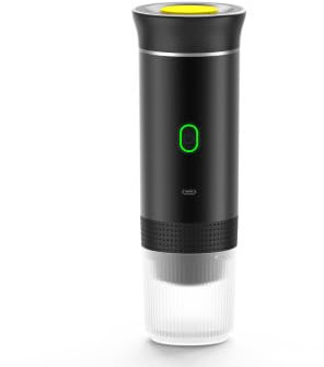 Tragbare Espressomaschine Kabellos 3-in-1 für Camping & Reisen – 15Bar Elektrische Kaffeemaschine mit Akku, Kompatibel mit Kapseln/Pulver für Zuhause (60ml, Schwarz)