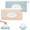 PEOVLVN 2 Pack Baby Wipes Dispenser Portable Travel Wipes Case Refillable Wet Wipes Container Reusable Wipes Pouch Wipe Holder for Diaper Bag Travel Strollers Backpacks