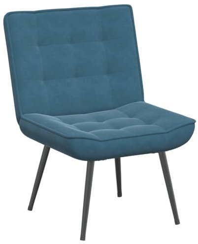 vidaXL Relaxsessel Blau 64x74x84 cm Samt, Sessel, Esszimmersessel, Wohnzimmerstuhl, Esszimmerstuhl, Wohnzimmersessel, Bürosessel, Bürostuhl
