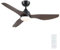 Newday Deckenventilatoren Schwarz Holzig, 116cm Deckenventilator mit Beleuchtung und Fernbedienung Leise, Ventilator Decke mit LED Licht Dimmbar, Schlafmodus, Speicherfunktion, DC-Motor Reversibel