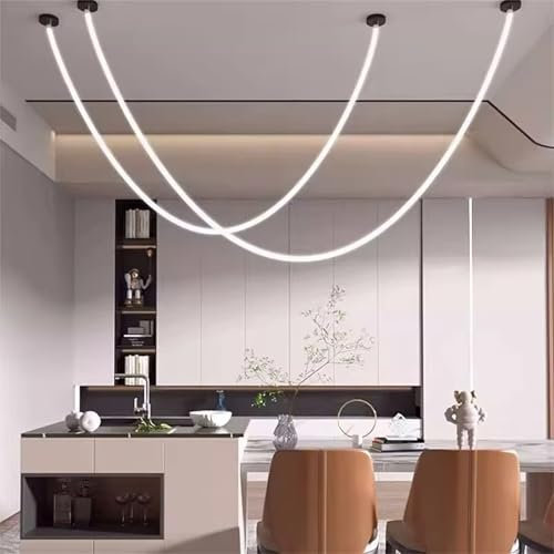 XGXHIN Schlauch Led Kronleuchter Lampen Silikon Licht 360 Grad Beleuchtung Wohnzimmer LED Hängelampe für Esszimmer Küche Deckenleuchte