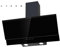 electriQ 80cm Angled Cooker Hood - Black Glass