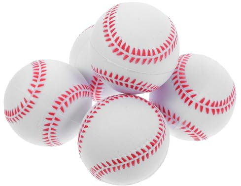 NOLITOY 5 Stück Harter Baseball Ausbildung Sport Bausatz Jungs Kind Bounce-Ball Trainingsball Weiß