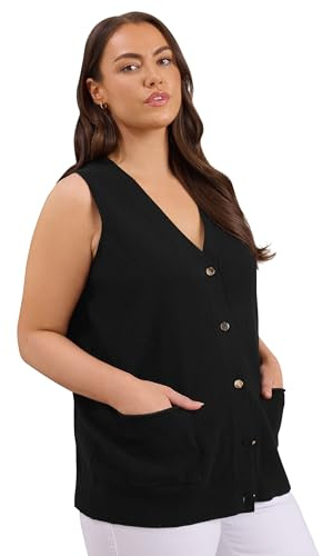 EVANS Curve Premium Knitted Waistcoat - Women's - Plus Size Curve