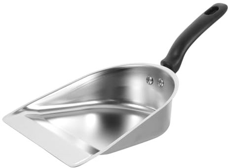 Veemoon Pala de Limpieza Acero Inoxidable Ergonómica 10 Pulgadas para Basura Creativa Recogedor de Mano Multiusos para Hogar y Accesorios Duraderos para Limpieza