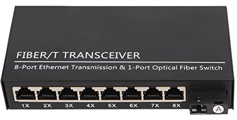 Plyisty Single Mode Ethernet Fiber Transceiver for Fast Ethernet Network, Full Duplex Auto Negotiation, for Industrial Use (UK Plug)